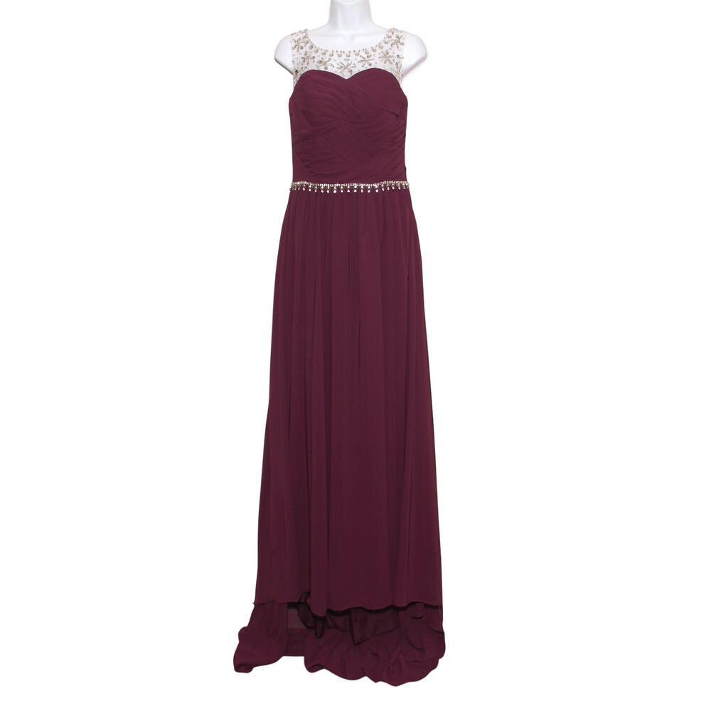 Deep Purple Prom Dress with Train.  Custom made Size XS/S